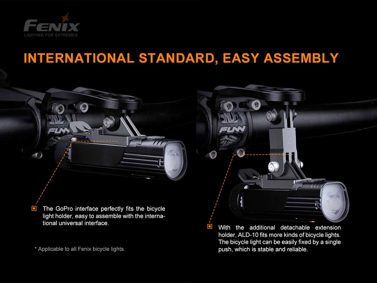 Fenix ALD-10 Quick Release Bike Mount with GoPro Mount Adapter - Image 5