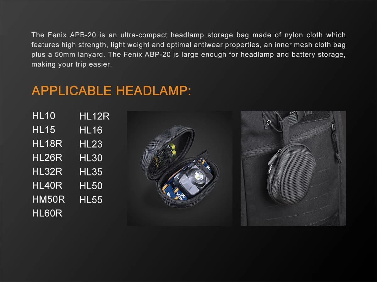 Fenix APB-20 Headlamp Gear Bag - Image 5