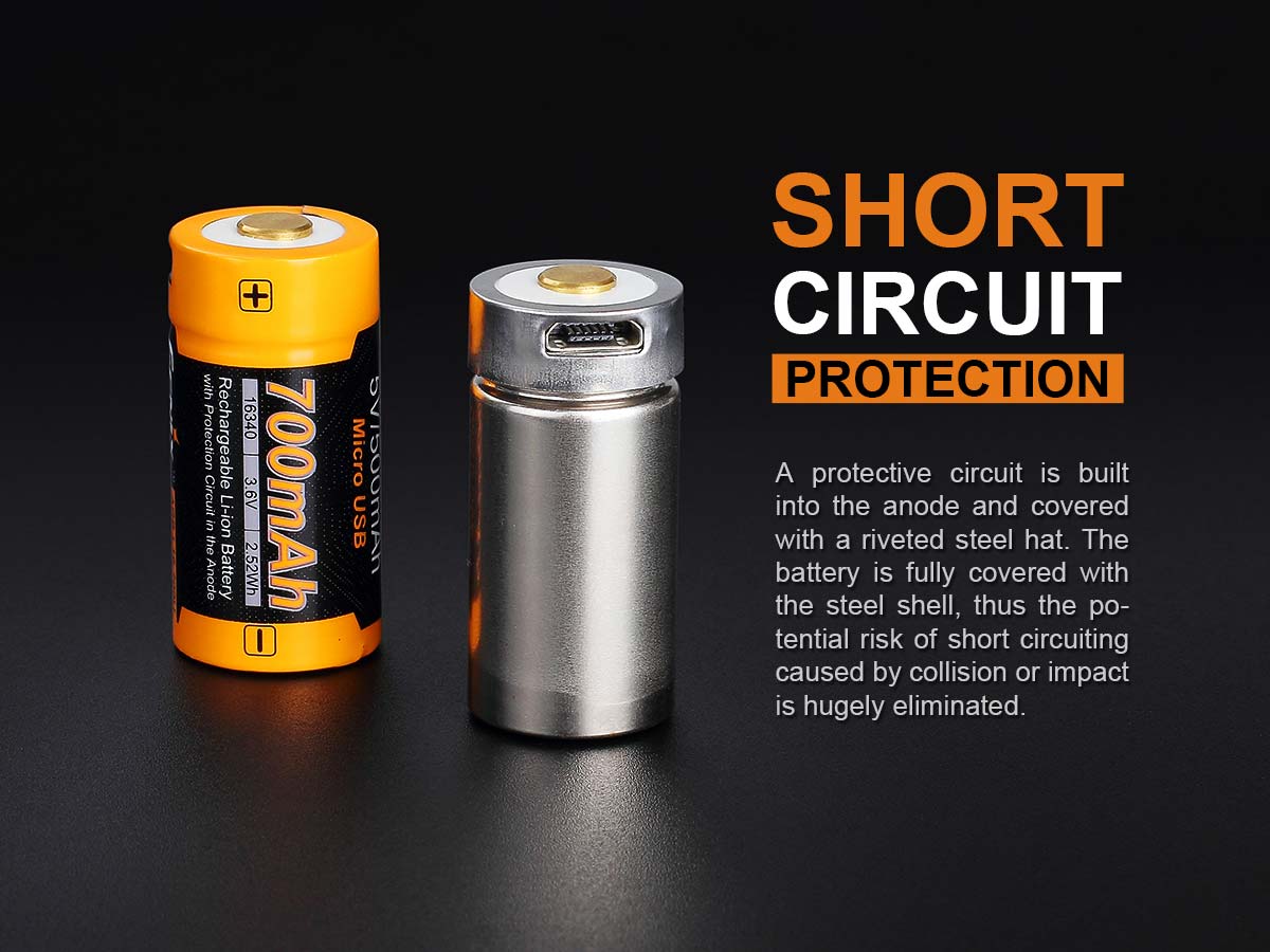 Fenix ARB-L16-700UP Built-in USB Rechargeable Battery - Image 4