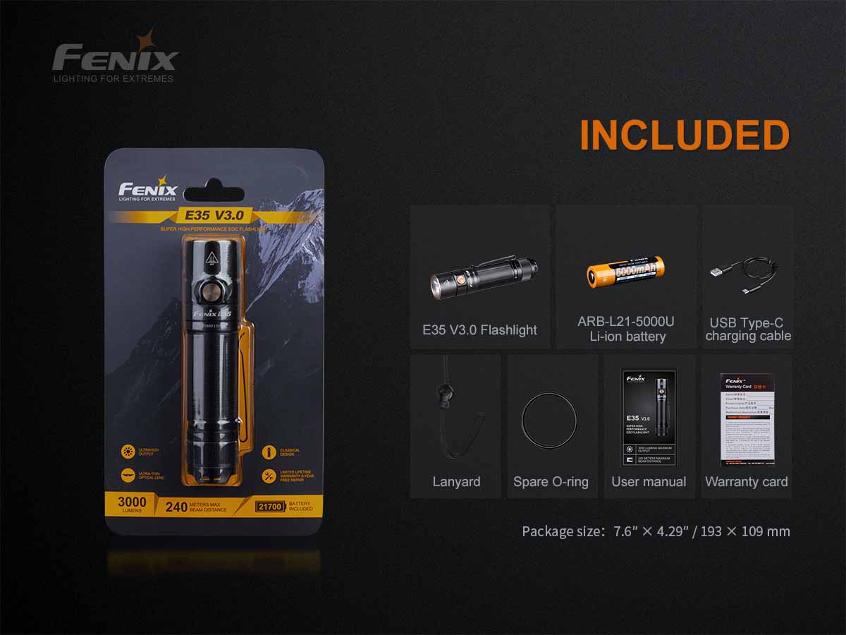 Fenix E35 V3.0 Flashlight - DISCONTINUED - Image 18