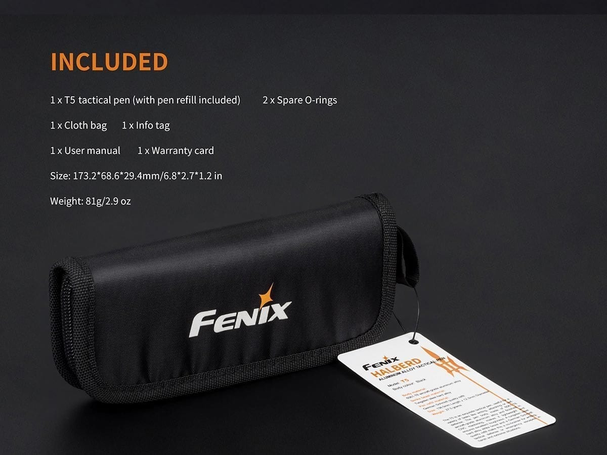 Fenix Halberd T5 Aluminum Alloy Tactical Pen - DISCONTINUED - Image 9