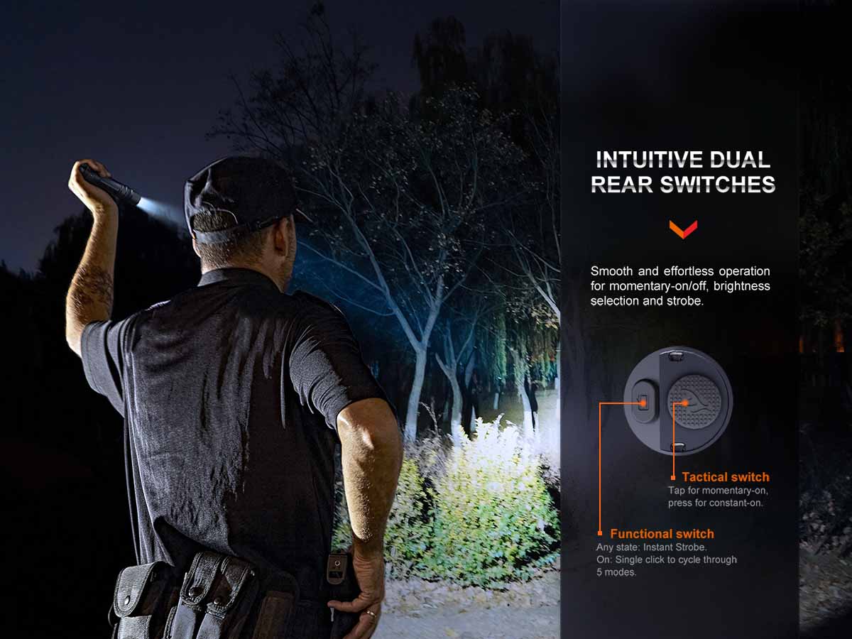 Fenix PD36R PRO Urban Gray Flashlight with Special Edition Engraved Design - Image 3
