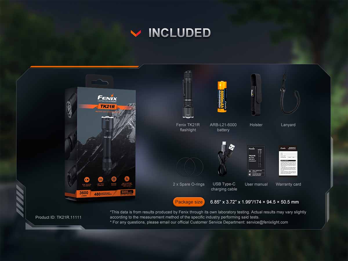 Fenix TK21R Rechargeable Tac Flashlight - Image 20